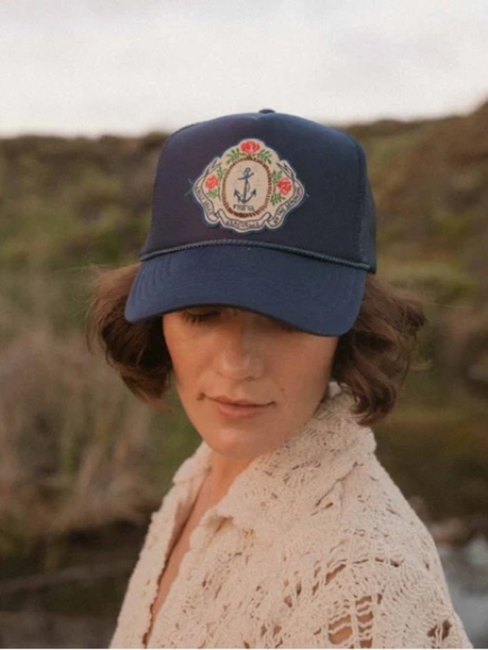 Freya Navy Anchor Patch Baseball Cap